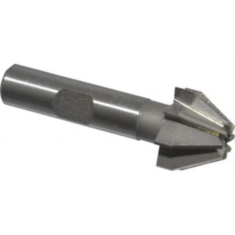 Made in USA 3/4 Large x 5/16 Small Diam, 17/32 Width of Cut, 60 Included Angle, 8 Teeth, Cobalt Face Angle Cutter 3/8...